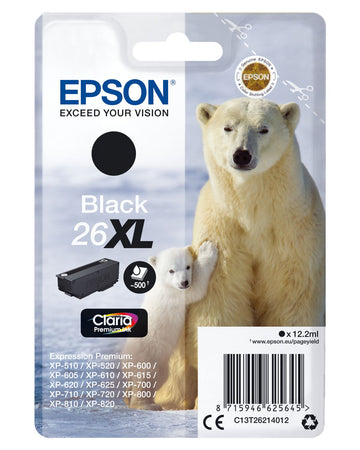 Epson C13T26214012 cartouche d'encre 1 pièce(s) Original Rendement élevé (XL) Noir Epson