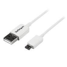 StarTech.com 2m USB 2.0 A/Micro-B m/m câble USB USB A Micro-USB B Blanc